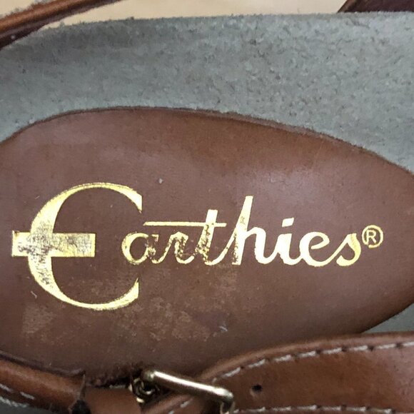 EARTHIES Siena Peep Toe Leather Heels - Picture 2 of 3